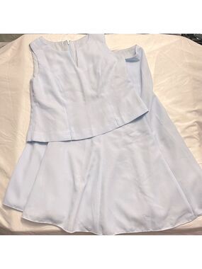 Vintage 90s Y2K 2-Piece Skirt Set Powder Blue Size 12